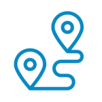 Ikoni reitistä kahden pisteen välillä.